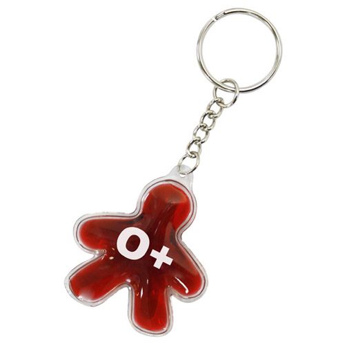 blood type keychain
